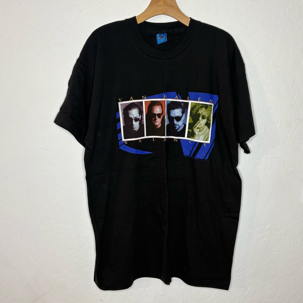 Vintage Van Halen Concert Tshirt 1995-96 Balance Tour Black XL Cities Fruit Loom